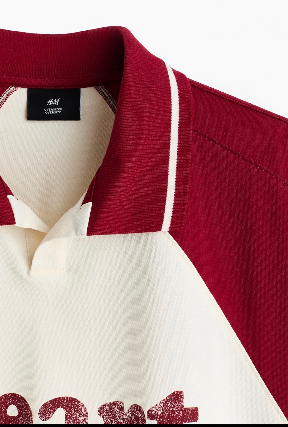 H&M Heartbreaker Season Oversized Polo Shirt
