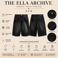 H&M Super-Baggy Denim Shorts – Black